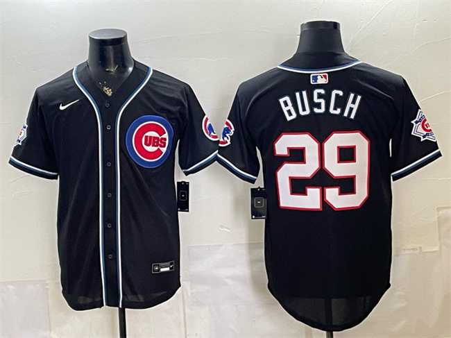 Men's Chicago Cubs #29 Michael Busch 150th Anniversary Black Out Style Vapor Premier Limited Stitched Jersey,We sell and wholesale Men's Chicago Cubs #29 Michael Busch 150th Anniversary Black Out Style Vapor Premier Limited Stitched Jersey on line form chian!