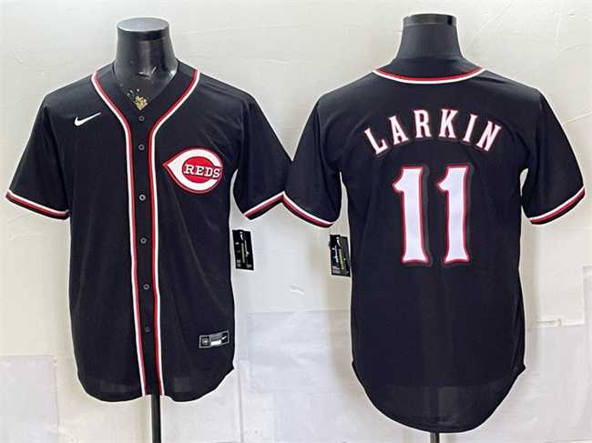 Men's Cincinnati Reds #11 Barry Larkin 2026 Fashion Replica Black Out Stitched Jersey,We sell and wholesale Men's Cincinnati Reds #11 Barry Larkin 2026 Fashion Replica Black Out Stitched Jersey on line form chian!