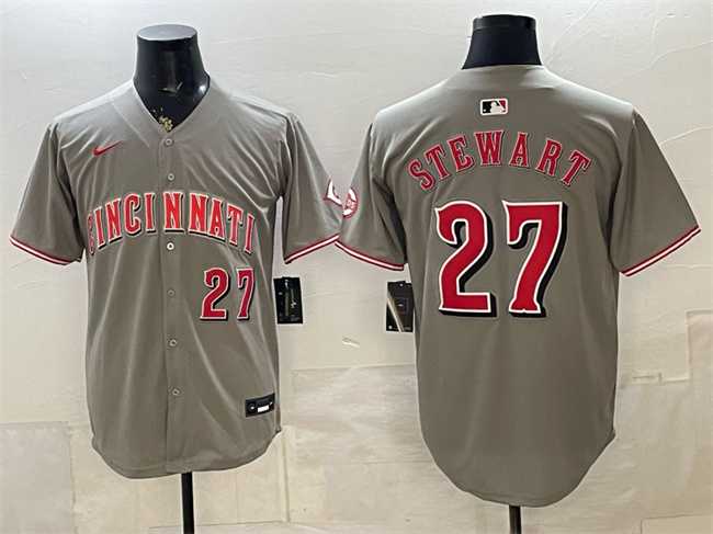 Men's Cincinnati Reds #27 Sal Stewart Grey Road Limited Stitched Jersey,We sell and wholesale Men's Cincinnati Reds #27 Sal Stewart Grey Road Limited Stitched Jersey on line form chian!
