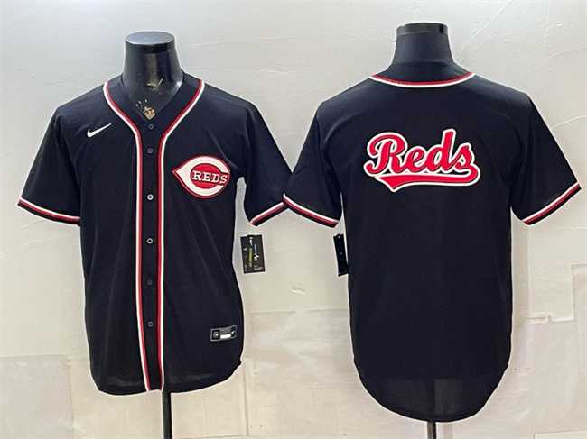 Men's Cincinnati Reds Team Big Logo 2026 Fashion Replica Black Out Stitched Jersey Dzhi,We sell and wholesale Men's Cincinnati Reds Team Big Logo 2026 Fashion Replica Black Out Stitched Jersey Dzhi on line form chian!