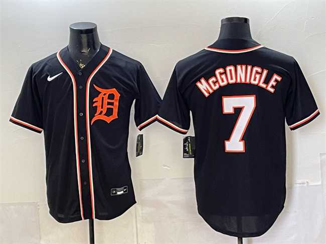 Men's Detroit Tigers #7 Kevin McGonigle 2026 Fashion Replica Black Out Stitched Jersey,We sell and wholesale Men's Detroit Tigers #7 Kevin McGonigle 2026 Fashion Replica Black Out Stitched Jersey on line form chian!