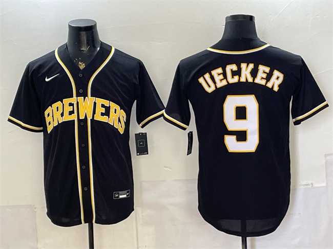 Men's Milwaukee Brewers #9 Bob Uecker 2026 Fashion Replica Black Out Stitched Jersey,We sell and wholesale Men's Milwaukee Brewers #9 Bob Uecker 2026 Fashion Replica Black Out Stitched Jersey on line form chian!
