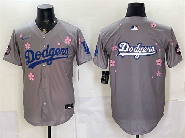 Men's Los Angeles Dodgers Team Big Logo Grey 2025 Tokyo Series Limited Stitched Jersey Dzhi,We sell and wholesale Men's Los Angeles Dodgers Team Big Logo Grey 2025 Tokyo Series Limited Stitched Jersey Dzhi on line form chian!