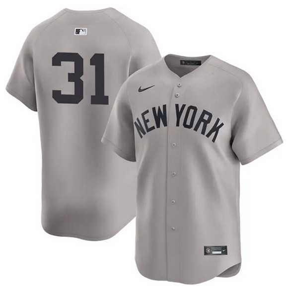 Men's New York Yankees #31 Cam Schlittler Gray 2026 Road Limited Stitched Jersey Dzhi,We sell and wholesale Men's New York Yankees #31 Cam Schlittler Gray 2026 Road Limited Stitched Jersey Dzhi on line form chian!
