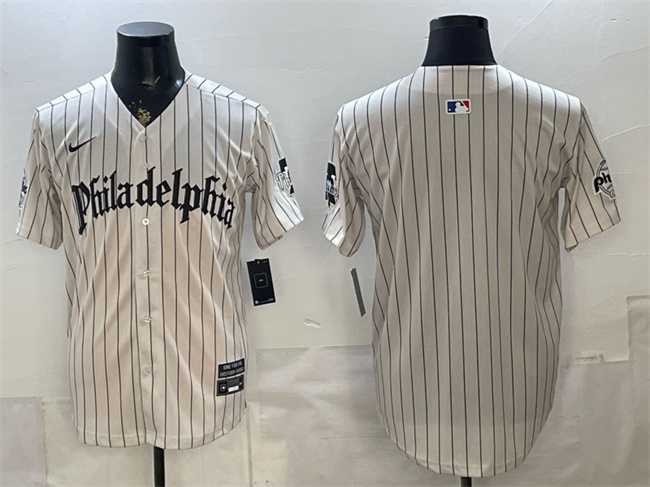 Men's Philadelphia Phillies Blank Cream Pinstripe Gothic Vapor Limited Stitched Jersey,We sell and wholesale Men's Philadelphia Phillies Blank Cream Pinstripe Gothic Vapor Limited Stitched Jersey on line form chian!