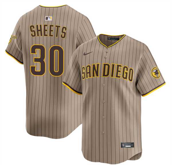 Men's San Diego Padres #30 Gavin Sheets Tan 2026 Alternate Limited Stitched Jersey Dzhi,We sell and wholesale Men's San Diego Padres #30 Gavin Sheets Tan 2026 Alternate Limited Stitched Jersey Dzhi on line form chian!