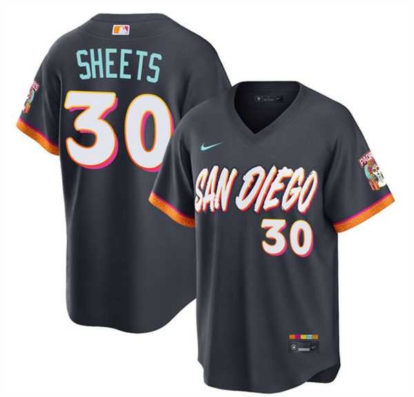 Men's San Diego Padres #30 Gavin Sheets Obsidian 2026 City Connect Stadium Stitched Jersey Dzhi,We sell and wholesale Men's San Diego Padres #30 Gavin Sheets Obsidian 2026 City Connect Stadium Stitched Jersey Dzhi on line form chian!