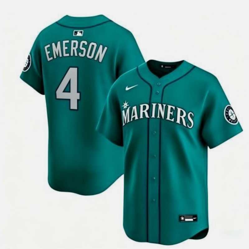 Men's Seattle Mariners #4 Colt Emerson Aqua Limited Stitched jersey Dzhi,We sell and wholesale Men's Seattle Mariners #4 Colt Emerson Aqua Limited Stitched jersey Dzhi on line form chian!