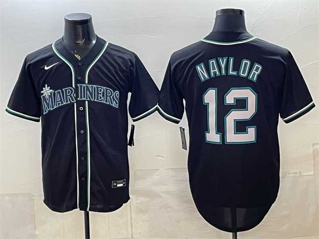 Men's Seattle Mariners #12 Josh Naylor 2026 Fashion Replica Black Out Stitched Jersey,We sell and wholesale Men's Seattle Mariners #12 Josh Naylor 2026 Fashion Replica Black Out Stitched Jersey on line form chian!