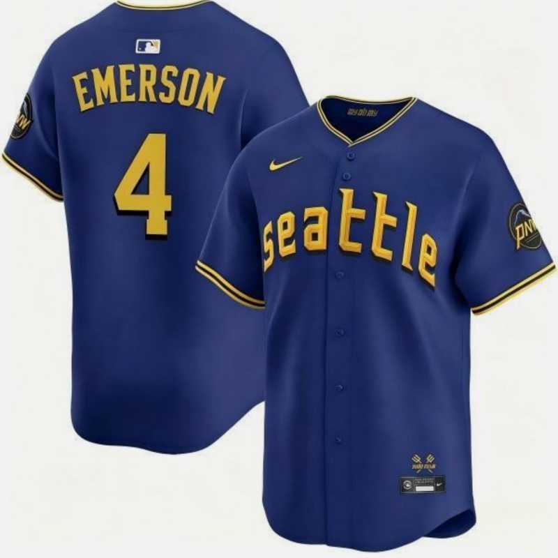Men's Seattle Mariners #4 Colt Emerson Royal 2025 Cool Base Stitched jersey Dzhi,We sell and wholesale Men's Seattle Mariners #4 Colt Emerson Royal 2025 Cool Base Stitched jersey Dzhi on line form chian!