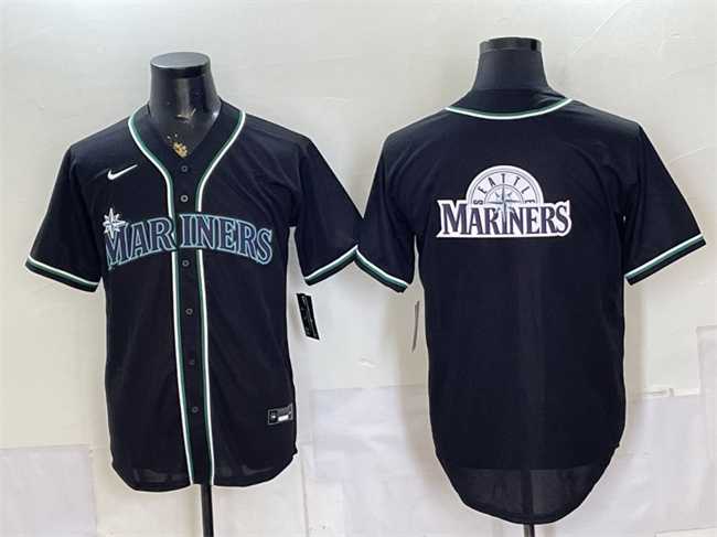 Men's Seattle Mariners Team Big Logo 2026 Fashion Replica Black Out Stitched Jersey Dzhi,We sell and wholesale Men's Seattle Mariners Team Big Logo 2026 Fashion Replica Black Out Stitched Jersey Dzhi on line form chian!