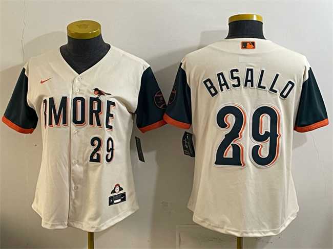 Women's Baltimore Orioles #29 Samuel Basallo Natural 2026 City Connect Stadium Stitched Jersey,We sell and wholesale Women's Baltimore Orioles #29 Samuel Basallo Natural 2026 City Connect Stadium Stitched Jersey on line form chian!