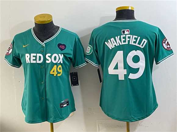 Women's Boston Red Sox #49 Tim Wakefield Memorial Patch Green 2025 City Connect Limited Stitched Jersey Dzhi,We sell and wholesale Women's Boston Red Sox #49 Tim Wakefield Memorial Patch Green 2025 City Connect Limited Stitched Jersey Dzhi on line form chian!