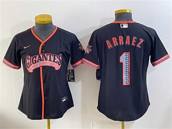 Women's San Francisco Giants #1 Luis Arraez Black 2026 Alternate Stadium Stitched Jersey Dzhi,We sell and wholesale Women's San Francisco Giants #1 Luis Arraez Black 2026 Alternate Stadium Stitched Jersey Dzhi on line form chian!