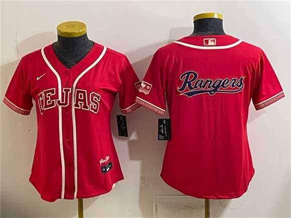 Womens Texas Rangers Team Big Logo Red 2026 City Connect Stadium Stitched Jersey Dzhi,We sell and wholesale Womens Texas Rangers Team Big Logo Red 2026 City Connect Stadium Stitched Jersey Dzhi on line form chian!