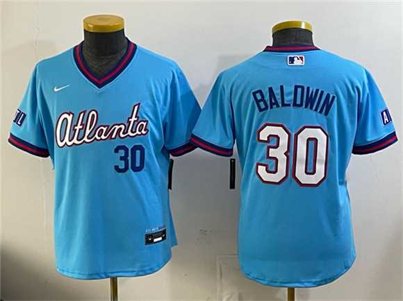 Youth Atlanta Braves #30 Drake Baldwin Powder Blue 2026 City Connect Stadium Stitched Jersey,We sell and wholesale Youth Atlanta Braves #30 Drake Baldwin Powder Blue 2026 City Connect Stadium Stitched Jersey on line form chian!