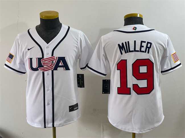 Youth USA Baseball #19 Mason Miller White 2026 World Baseball Classic Home Stadium Stitched Jersey,We sell and wholesale Youth USA Baseball #19 Mason Miller White 2026 World Baseball Classic Home Stadium Stitched Jersey on line form chian!
