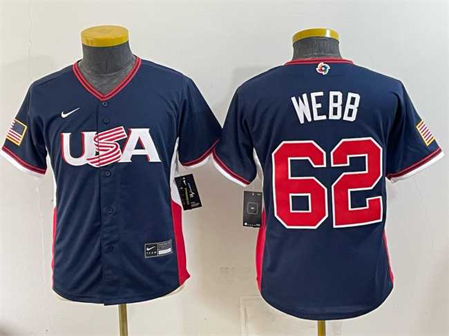 Youth USA Baseball #62 Logan Webb Navy 2026 World Baseball Classic Stadium Stitched Jersey,We sell and wholesale Youth USA Baseball #62 Logan Webb Navy 2026 World Baseball Classic Stadium Stitched Jersey on line form chian!