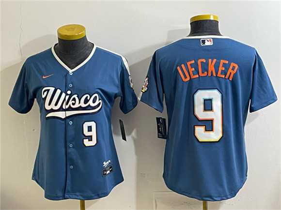 Youth Milwaukee Brewers #9 Bob Uecker Mineral Blue 2026 City Connect Stadium Stitched Jersey,We sell and wholesale Youth Milwaukee Brewers #9 Bob Uecker Mineral Blue 2026 City Connect Stadium Stitched Jersey on line form chian!