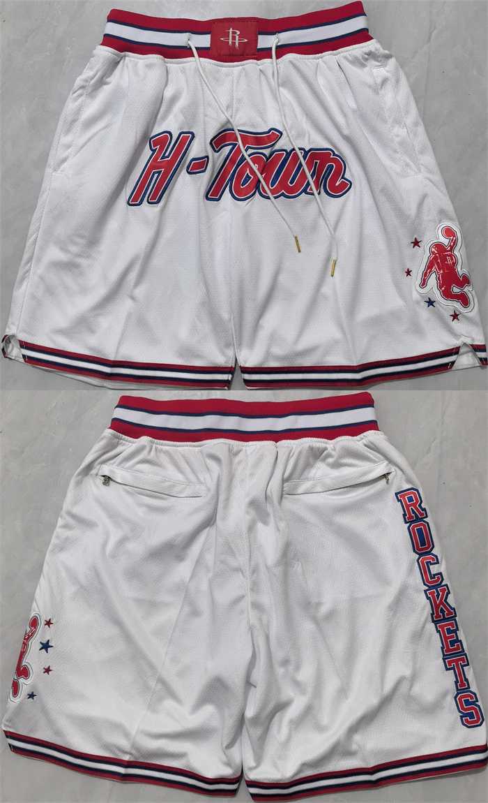 Men's Houston Rockets White Shorts (Run Small),We sell and wholesale Men's Houston Rockets White Shorts (Run Small) on line form chian!