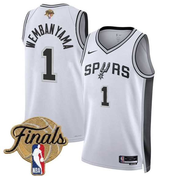 Men's San Antonio Spurs #1 Victor Wembanyama White 2026 Finals Patch Association Edition Stitched Jersey Dzhi,We sell and wholesale Men's San Antonio Spurs #1 Victor Wembanyama White 2026 Finals Patch Association Edition Stitched Jersey Dzhi on line form chian!