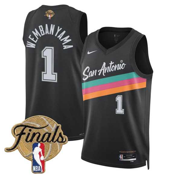 Men's San Antonio Spurs #1 Victor Wembanyama Black 2026 Finals Patch City Edition Stitched Jersey Dzhi,We sell and wholesale Men's San Antonio Spurs #1 Victor Wembanyama Black 2026 Finals Patch City Edition Stitched Jersey Dzhi on line form chian!