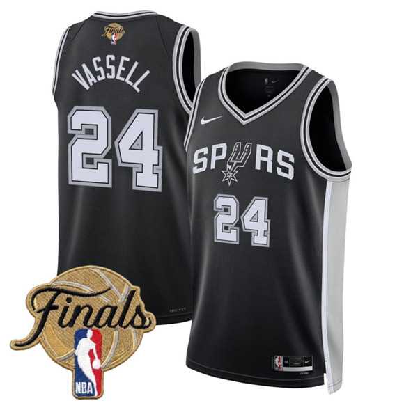 Men's San Antonio Spurs #24 Devin Vassell Black 2026 Finals Patch Icon Edition Stitched Jersey Dzhi,We sell and wholesale Men's San Antonio Spurs #24 Devin Vassell Black 2026 Finals Patch Icon Edition Stitched Jersey Dzhi on line form chian!