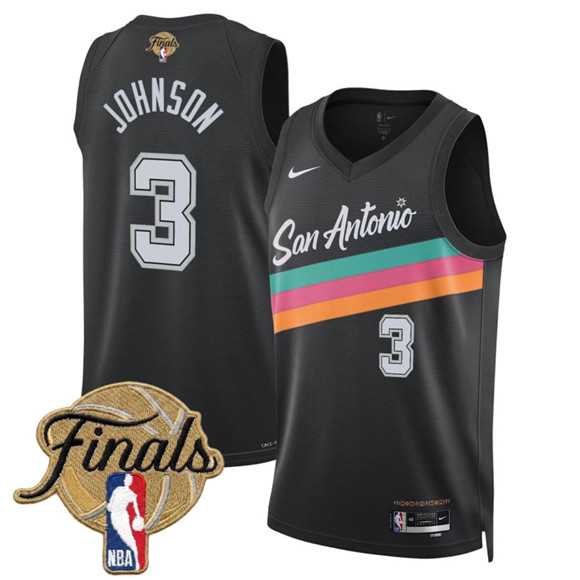 Men's San Antonio Spurs #3 Keldon Johnson Black 2026 Finals Patch City Edition Stitched Jersey Dzhi,We sell and wholesale Men's San Antonio Spurs #3 Keldon Johnson Black 2026 Finals Patch City Edition Stitched Jersey Dzhi on line form chian!
