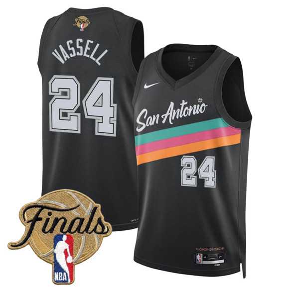 Men's San Antonio Spurs #24 Devin Vassell Black 2026 Finals Patch City Edition Stitched Jersey Dzhi,We sell and wholesale Men's San Antonio Spurs #24 Devin Vassell Black 2026 Finals Patch City Edition Stitched Jersey Dzhi on line form chian!