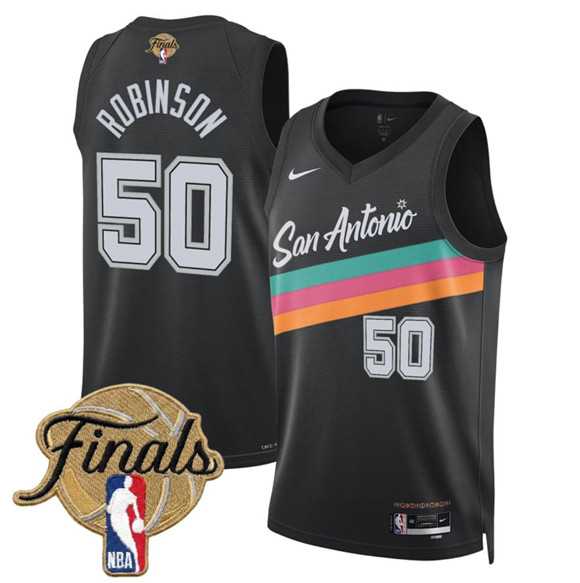 Men's San Antonio Spurs #50 David Robinson Black 2026 Finals Patch City Edition Stitched Jersey Dzhi,We sell and wholesale Men's San Antonio Spurs #50 David Robinson Black 2026 Finals Patch City Edition Stitched Jersey Dzhi on line form chian!