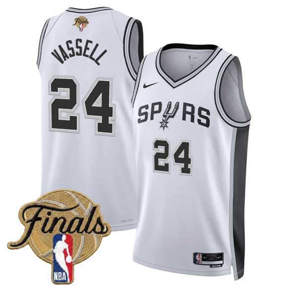 Men's San Antonio Spurs #24 Devin Vassell White 2026 Finals Patch Association Edition Stitched Jersey Dzhi,We sell and wholesale Men's San Antonio Spurs #24 Devin Vassell White 2026 Finals Patch Association Edition Stitched Jersey Dzhi on line form chian!