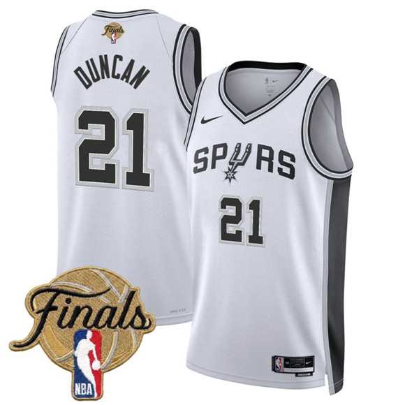 Men's San Antonio Spurs #21 Tim Duncan White 2026 Finals Patch Association Edition Stitched Jersey Dzhi,We sell and wholesale Men's San Antonio Spurs #21 Tim Duncan White 2026 Finals Patch Association Edition Stitched Jersey Dzhi on line form chian!