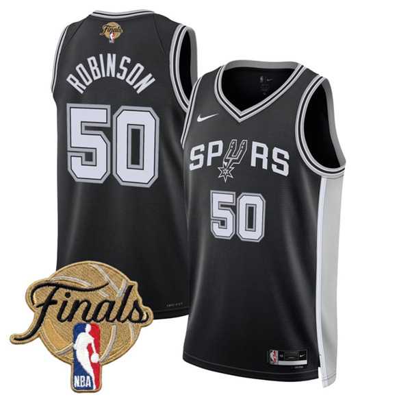 Men's San Antonio Spurs #50 David Robinson Black 2026 Finals Patch Icon Edition Stitched Jersey Dzhi,We sell and wholesale Men's San Antonio Spurs #50 David Robinson Black 2026 Finals Patch Icon Edition Stitched Jersey Dzhi on line form chian!