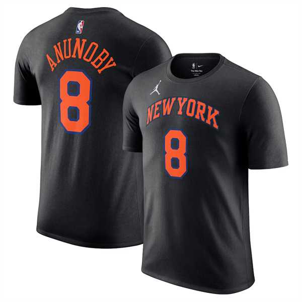 Men's New York Knicks #8 Jordan Brand Black Unisex Name & Number Statement Edition T-Shirt,We sell and wholesale Men's New York Knicks #8 Jordan Brand Black Unisex Name & Number Statement Edition T-Shirt on line form chian!