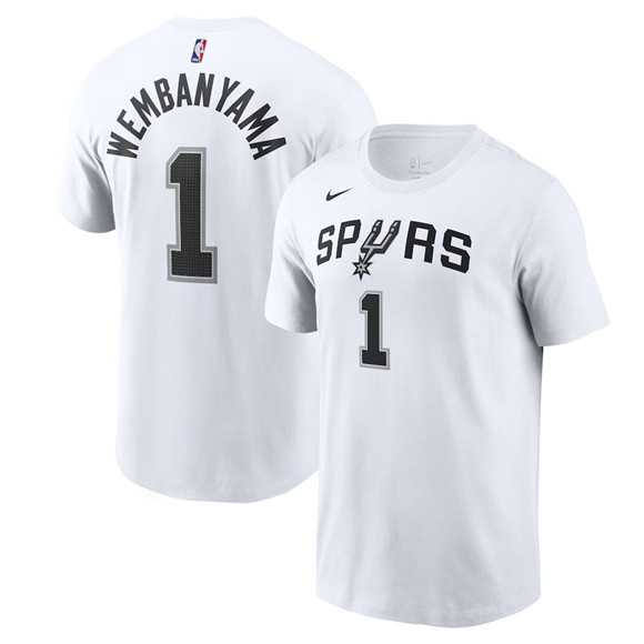 Men's San Antonio Spurs #1 Victor Wembanyama White Playmaker Name & Number T-Shirt,We sell and wholesale Men's San Antonio Spurs #1 Victor Wembanyama White Playmaker Name & Number T-Shirt on line form chian!