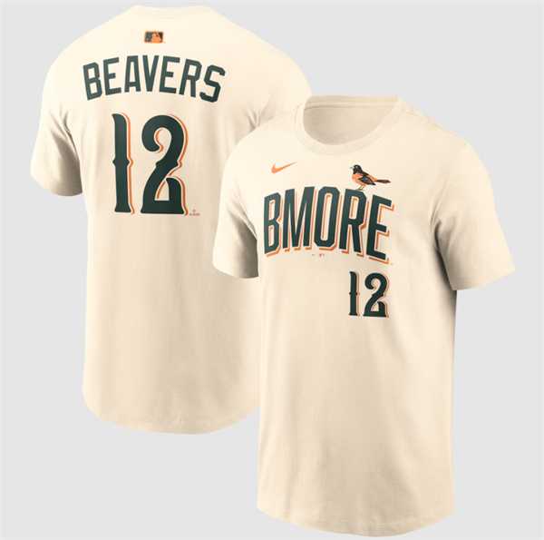 Men's Baltimore Orioles #12 Dylan Beavers Natural 2026 City Connect T-Shirt,We sell and wholesale Men's Baltimore Orioles #12 Dylan Beavers Natural 2026 City Connect T-Shirt on line form chian!