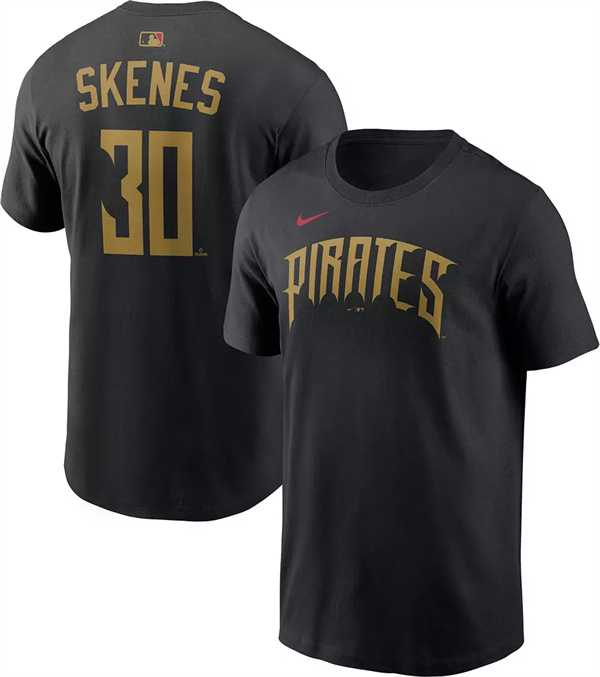 Men's Pittsburgh Pirates #30 Paul Skenes Black 2026 City Connect T-Shirt,We sell and wholesale Men's Pittsburgh Pirates #30 Paul Skenes Black 2026 City Connect T-Shirt on line form chian!