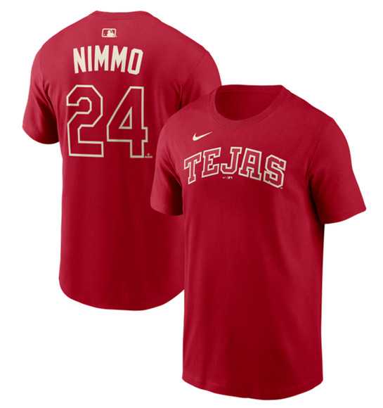 Men's Texas Rangers #24 Brandon Nimmo Red 2026 City Connect Name & Number T-Shirt,We sell and wholesale Men's Texas Rangers #24 Brandon Nimmo Red 2026 City Connect Name & Number T-Shirt on line form chian!