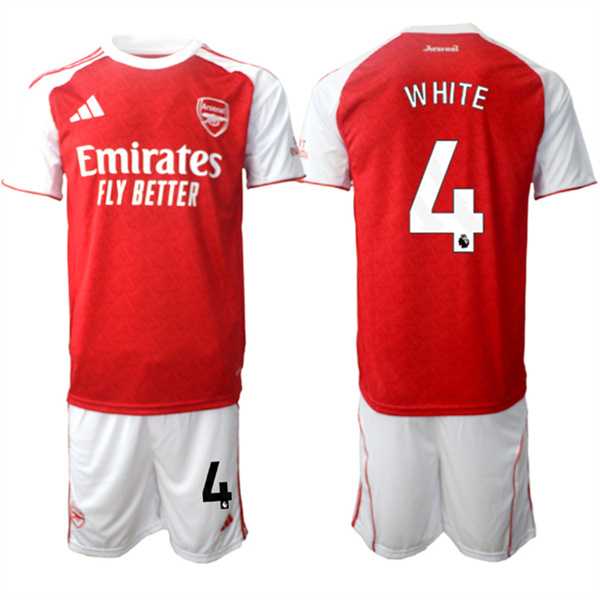 Men's Arsenal F.C #4 Ben White 2026 Red Home Soccer Jersey Suit,We sell and wholesale Men's Arsenal F.C #4 Ben White 2026 Red Home Soccer Jersey Suit on line form chian!