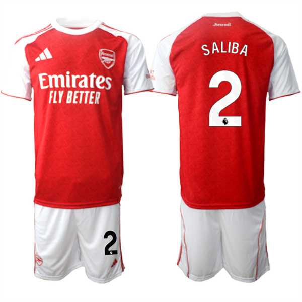 Men's Arsenal F.C #2 William Saliba 2026 Red Home Soccer Jersey Suit,We sell and wholesale Men's Arsenal F.C #2 William Saliba 2026 Red Home Soccer Jersey Suit on line form chian!