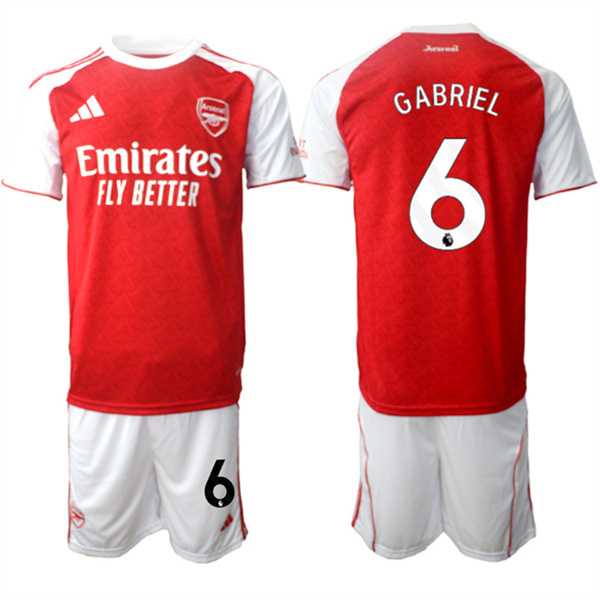 Men's Arsenal F.C #6 Gabriel 2026 Red Home Soccer Jersey Suit,We sell and wholesale Men's Arsenal F.C #6 Gabriel 2026 Red Home Soccer Jersey Suit on line form chian!
