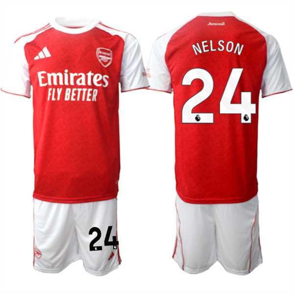 Men's Arsenal F.C #24 Reiss Nelson 2026 Red Home Soccer Jersey Suit,We sell and wholesale Men's Arsenal F.C #24 Reiss Nelson 2026 Red Home Soccer Jersey Suit on line form chian!