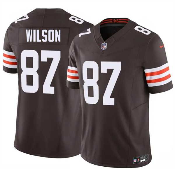 Men's Cleveland Browns #87 Kole Wilson Brown 2026 Draft F.U.S.E. Vapor Limited Stitched Jersey Dzhi,We sell and wholesale Men's Cleveland Browns #87 Kole Wilson Brown 2026 Draft F.U.S.E. Vapor Limited Stitched Jersey Dzhi on line form chian!