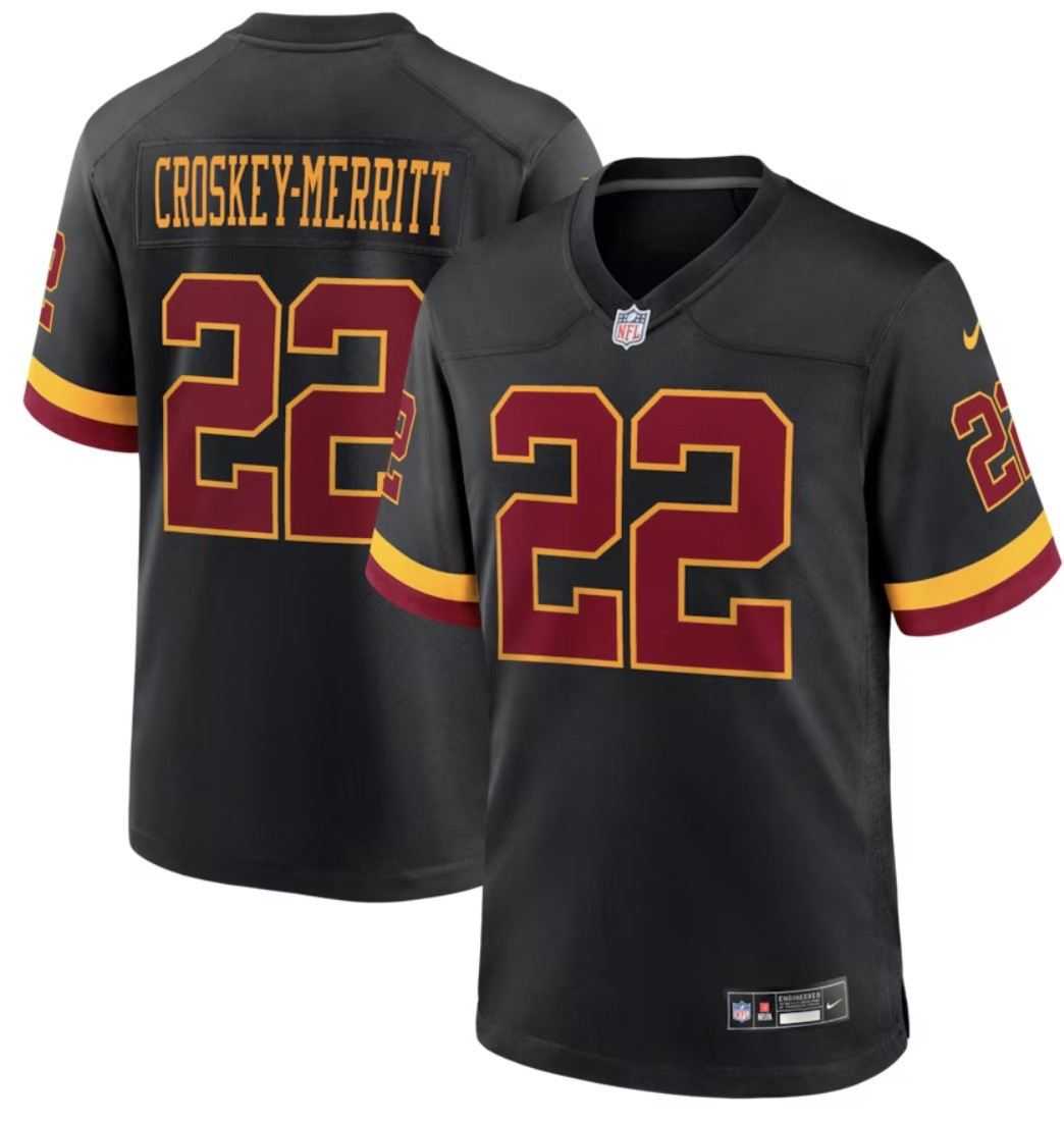Men's Washington Commanders 22 CROSKEY MERRITT Black Vapor Limited Jersey Dzhi,We sell and wholesale Men's Washington Commanders 22 CROSKEY MERRITT Black Vapor Limited Jersey Dzhi on line form chian!