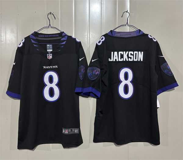 Men's Baltimore Ravens #8 Lamar Jackson Black 2026 Alternate Vapor Limited Stitched Jersey,We sell and wholesale Men's Baltimore Ravens #8 Lamar Jackson Black 2026 Alternate Vapor Limited Stitched Jersey on line form chian!