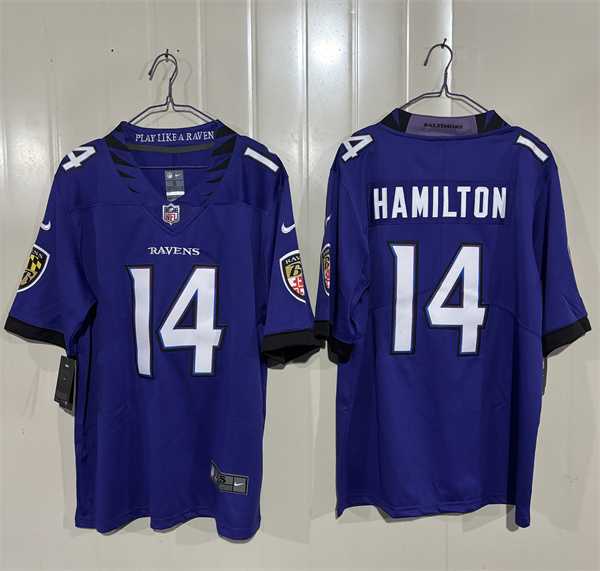 Men's Baltimore Ravens #14 Kyle Hamilton Purple 2026 Alternate Vapor Limited Stitched Jersey,We sell and wholesale Men's Baltimore Ravens #14 Kyle Hamilton Purple 2026 Alternate Vapor Limited Stitched Jersey on line form chian!