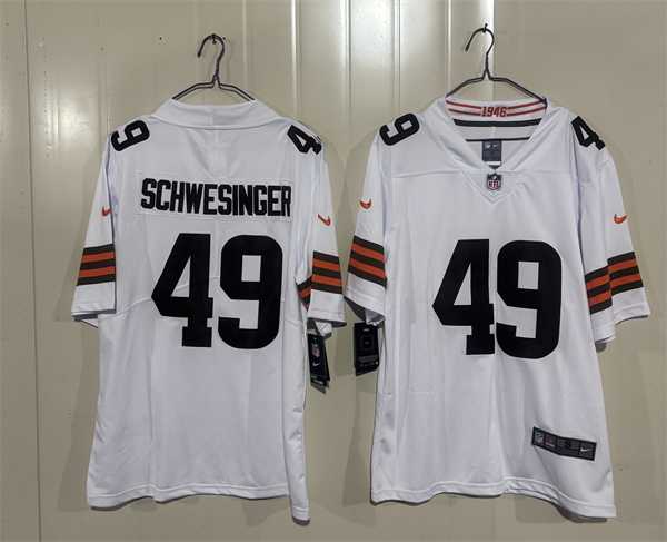 Men's Cleveland Browns #49 Carson Schwesinger White 2026 Vapor Limited Stitched Jersey,We sell and wholesale Men's Cleveland Browns #49 Carson Schwesinger White 2026 Vapor Limited Stitched Jersey on line form chian!