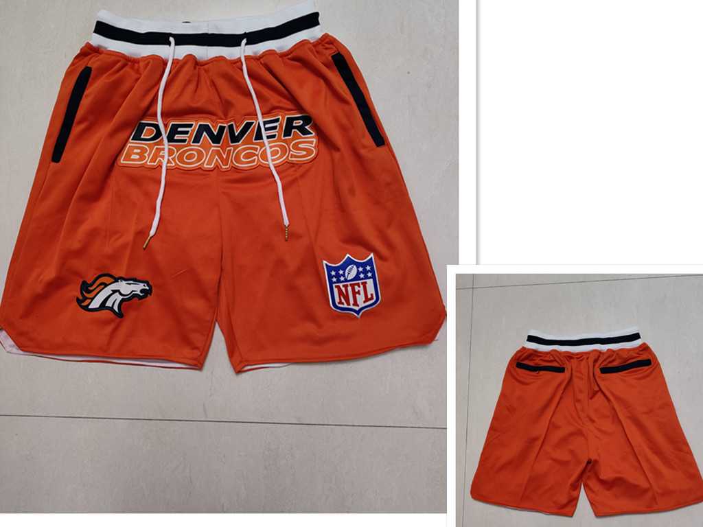 Men's Denver Broncos Orange Just Don Shorts (Run Small),We sell and wholesale Men's Denver Broncos Orange Just Don Shorts (Run Small) on line form chian!