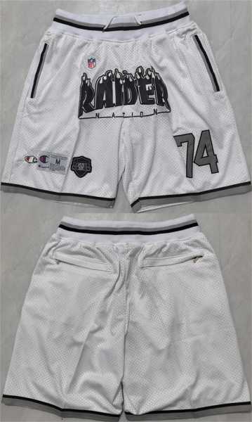 Men's Las Vegas Raiders White Shorts (Run Small),We sell and wholesale Men's Las Vegas Raiders White Shorts (Run Small) on line form chian!