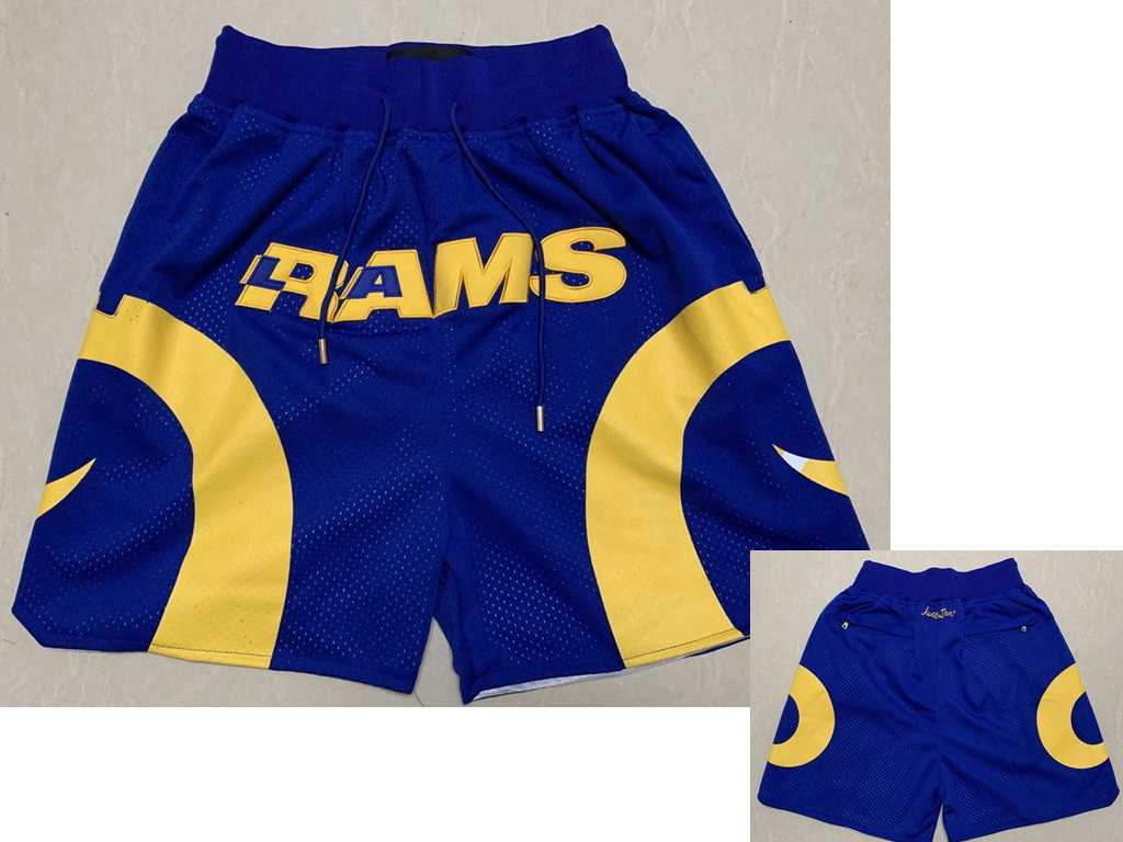 Men's Los Angeles Rams Royal Blue Just Don Shorts (Run Small),We sell and wholesale Men's Los Angeles Rams Royal Blue Just Don Shorts (Run Small) on line form chian!